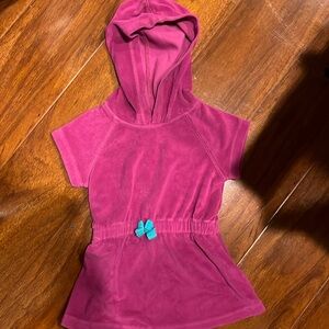 Hanna Andersson raspberry pink terry swim cover